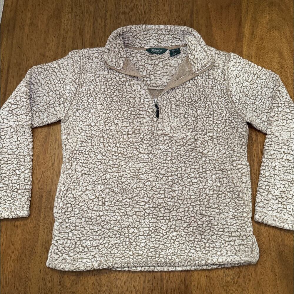 Stillwater Supply Co Women’s Medium Oatmeal Sherpa Fleece 1/4 Zip Pullover